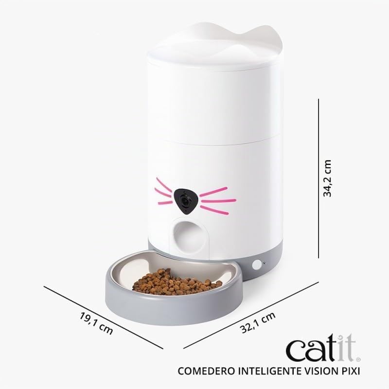catit-pixi-vision-smart-feeder-distributeur-de-croquettes-connect-avec-cam-ra image 4