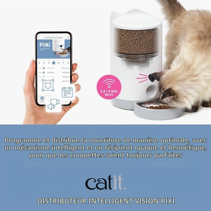 catit-pixi-vision-smart-feeder-distributeur-de-croquettes-connect-avec-cam-ra image 8