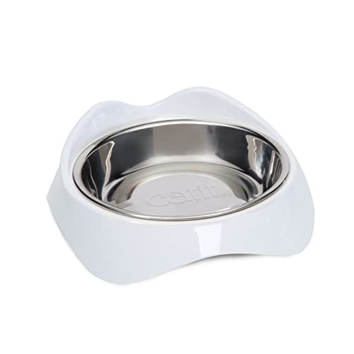 catit-pixi-gamelle-simple-blanche-pour-chat-avec-insert-inox-200-ml image 8