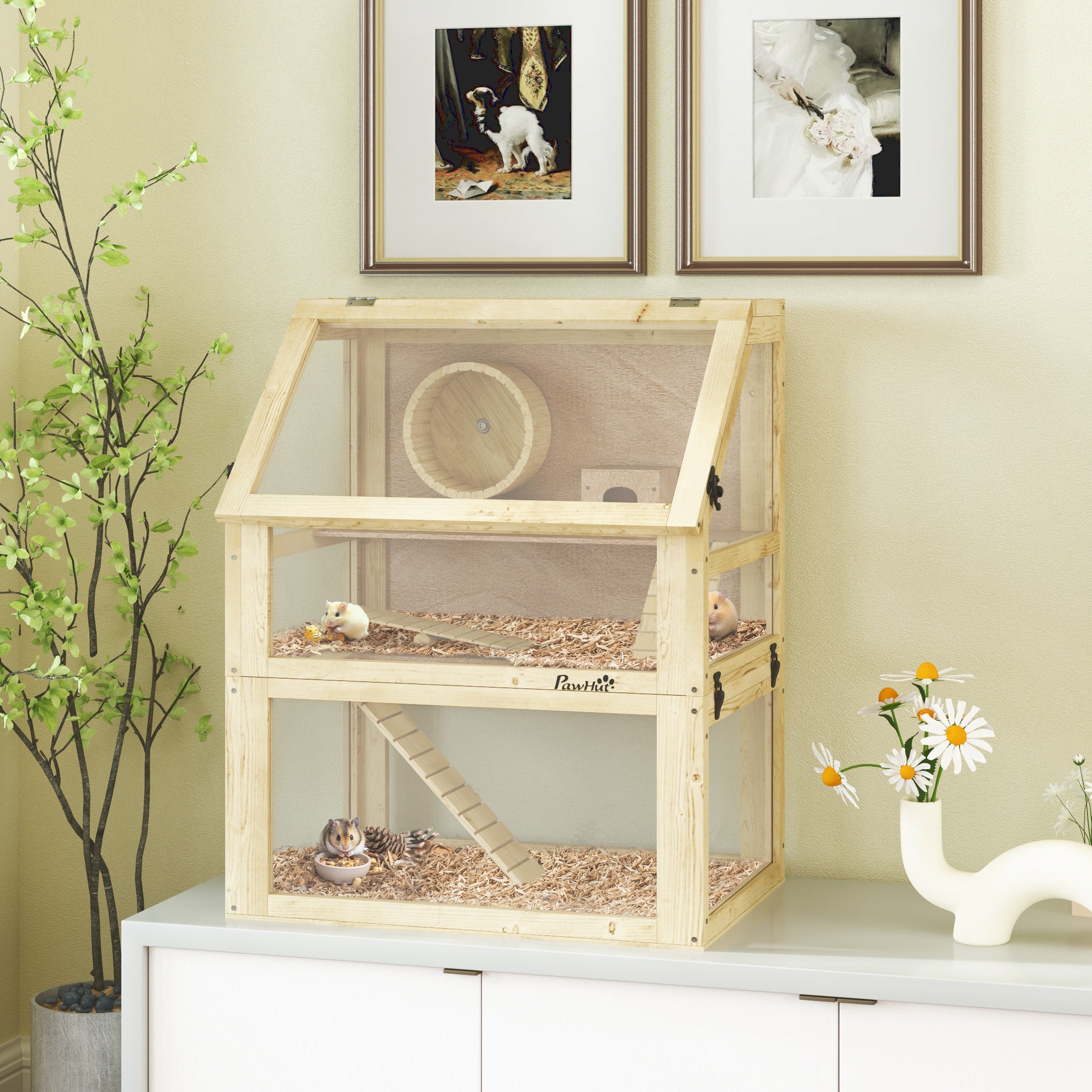 pawhut-cage-habitat-hamster-panorama-naturel-3-tages-61-x-41-x-75-cm image 5