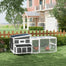 pawhut-poulailler-bois-avec-pondoir-et-tiroir-pour-6-poules-gris-fonc image 3