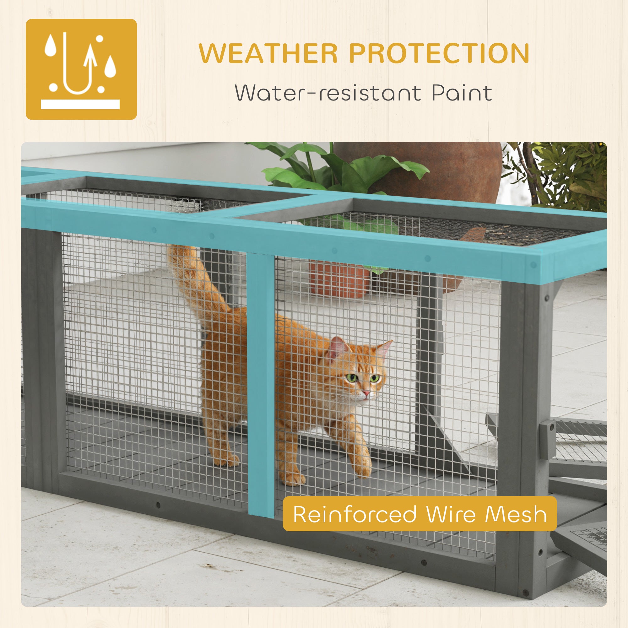 pawhut-tunnel-ext-rieur-modulaire-pour-chat-150-cm-enclos-de-jeu image 8