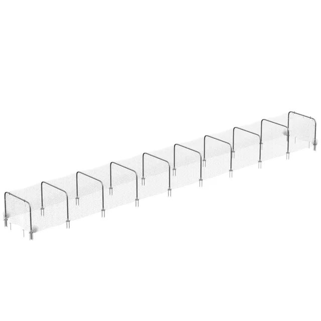 pawhut-tunnel-poulailler-extra-long-900-x-100-cm-en-acier-galvanis image 1
