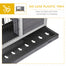 pawhut-clapier-lapin-compact-roulettes-bois-gris image 7
