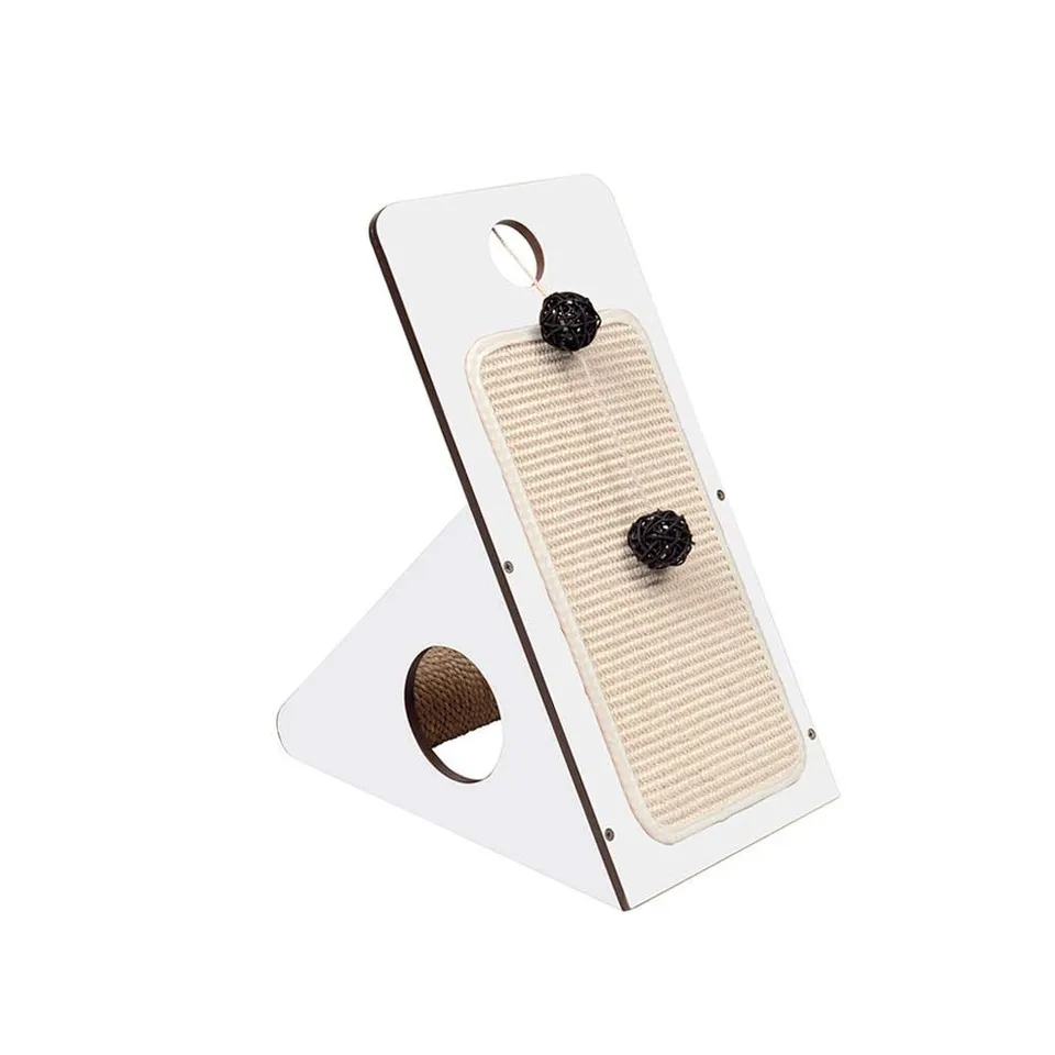 catit-vesper-playstation-arbre-chat-en-forme-de-v-blanc-avec-tapis-r-versible-et image 1