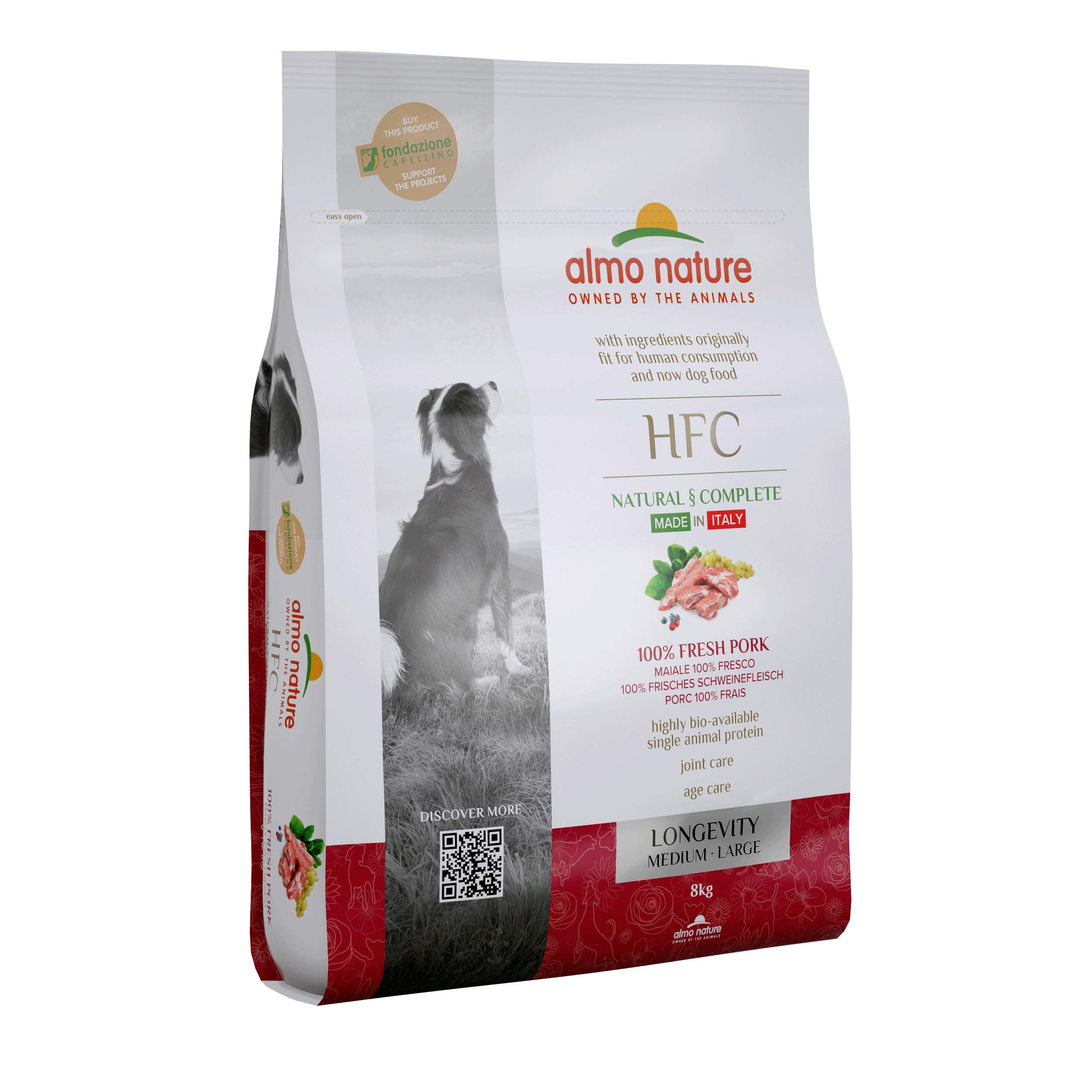 almo-nature-hfc-longevity-xs-s-croquettes-chien-porc-frais-8-kg image 1