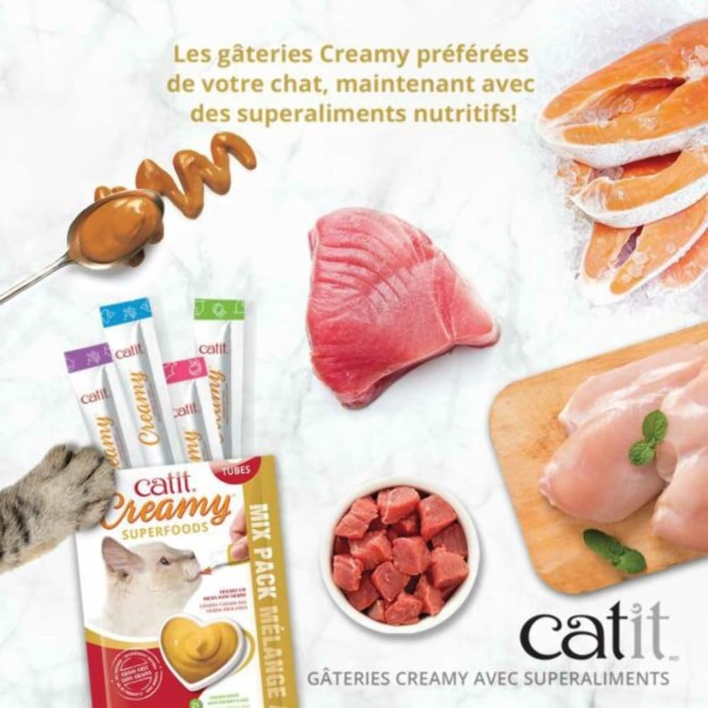 catit-creamy-superfood-p-te-l-cher-pour-chat-8-x-10-g-poulet-agneau-saumon-thon image 3