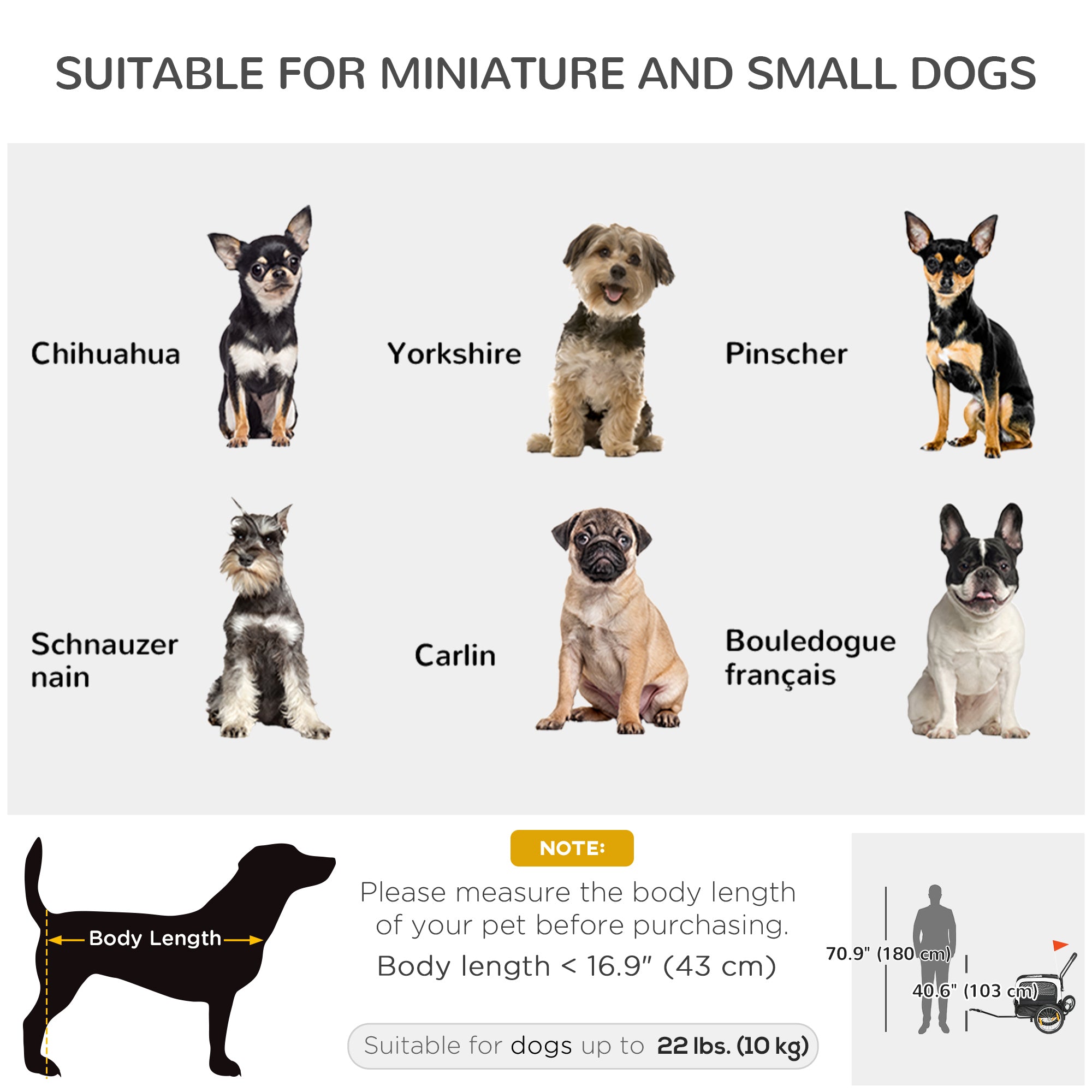 pawhut-remorque-v-lo-pour-chien-2-en-1-avec-poussette-et-attelage-gris image 7