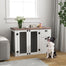 pawhut-niche-chien-d-int-rieur-blanche-double-porte-avec-tiroir-pour-chiens-moye image 4