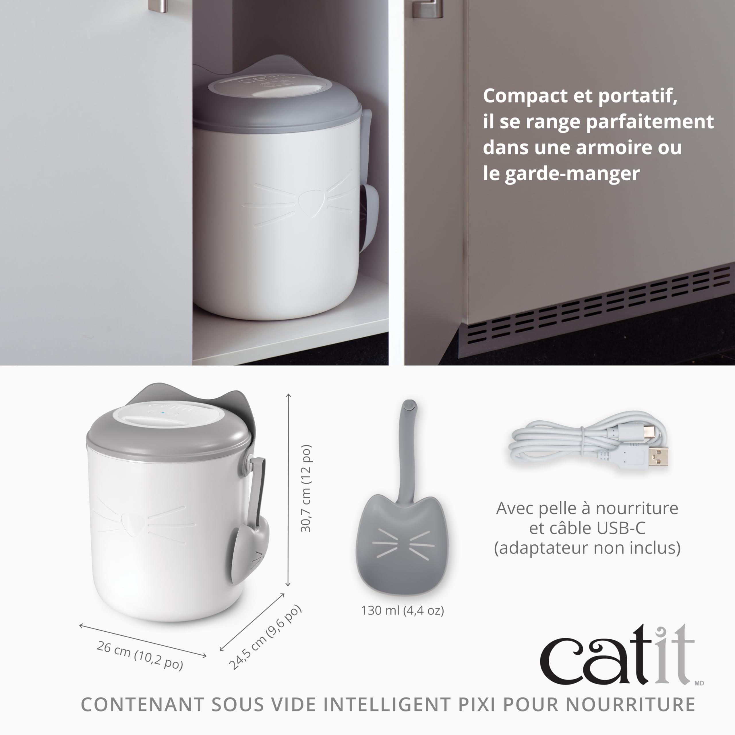 catit-smart-vacuum-conteneur-herm-tique-pour-croquettes-chat-et-chien-conservati image 3