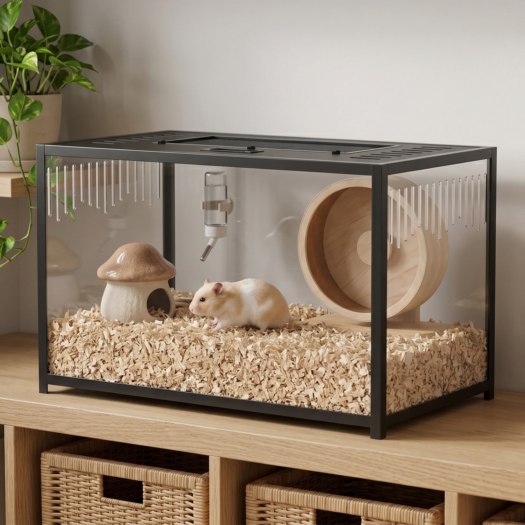 pawhut-cage-hamster-m-tal-anti-rongement-80-x-45-x-50-5-cm-noire image 4
