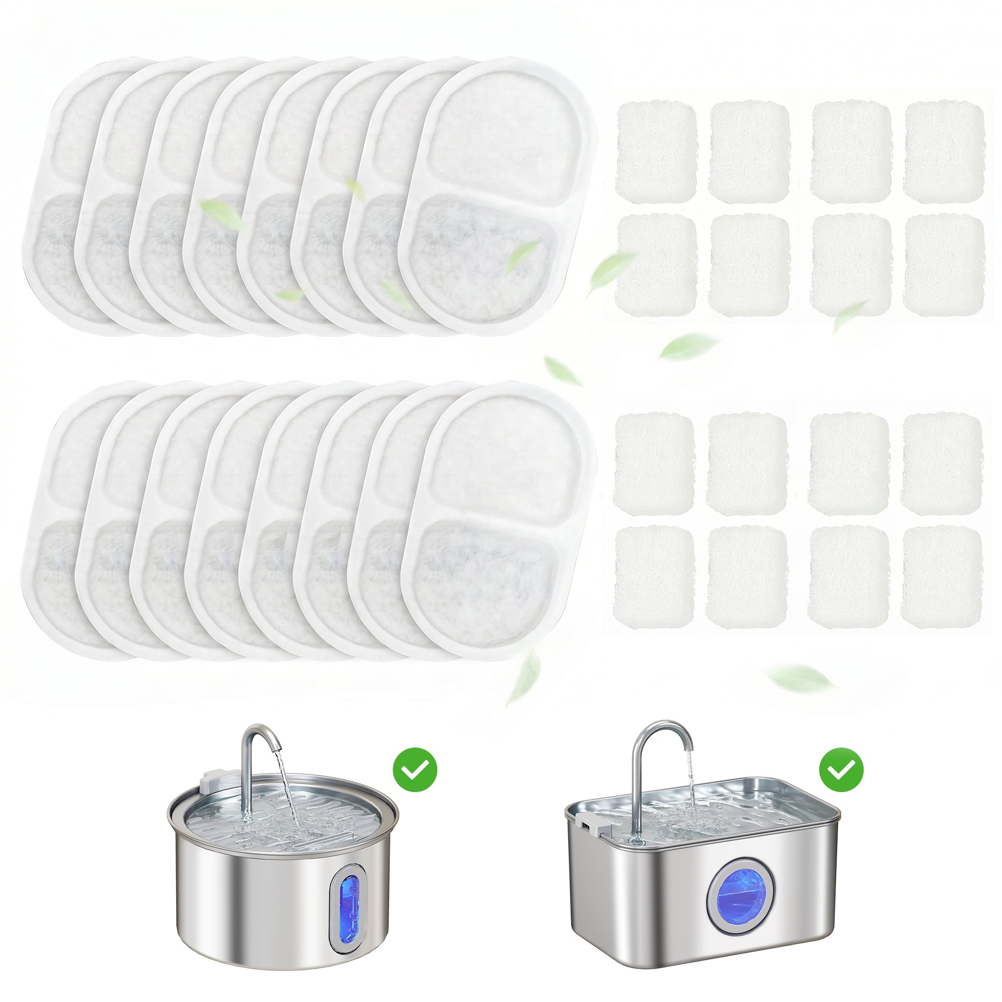 pawhut-lot-de-16-filtres-fontaine-eau-avec-triple-filtration image 1