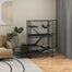 pawhut-cage-5-tages-127-cm-pour-petits-animaux-avec-hamac-et-6-portes-gris-fonc image 3