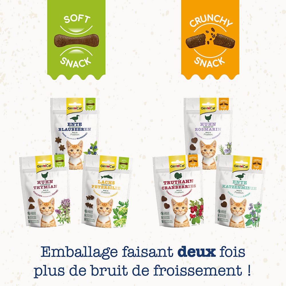 gimcat-soft-snacks-canard-aux-myrtilles-friandise-tendre-pour-chat-60-g image 6