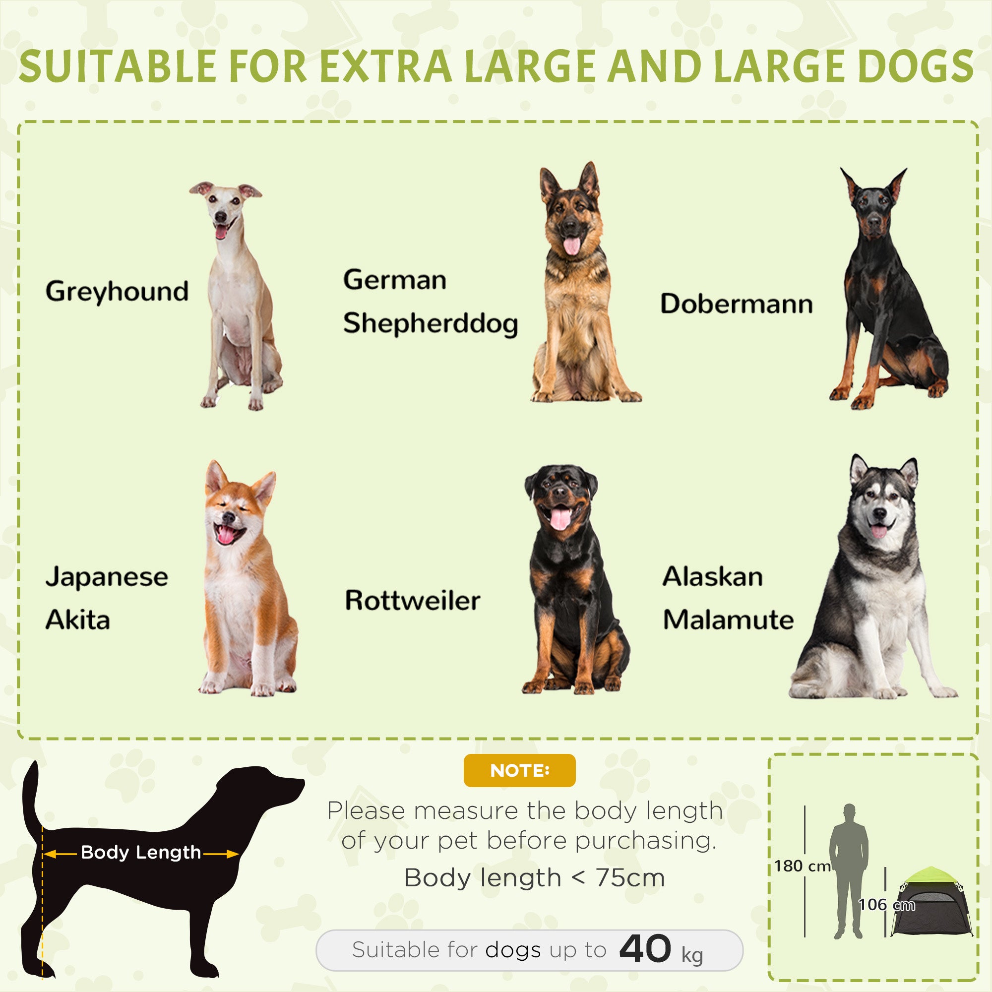 pawhut-tente-extra-large-pliable-pour-chien-et-chat-verte-avec-sac-oxford image 6
