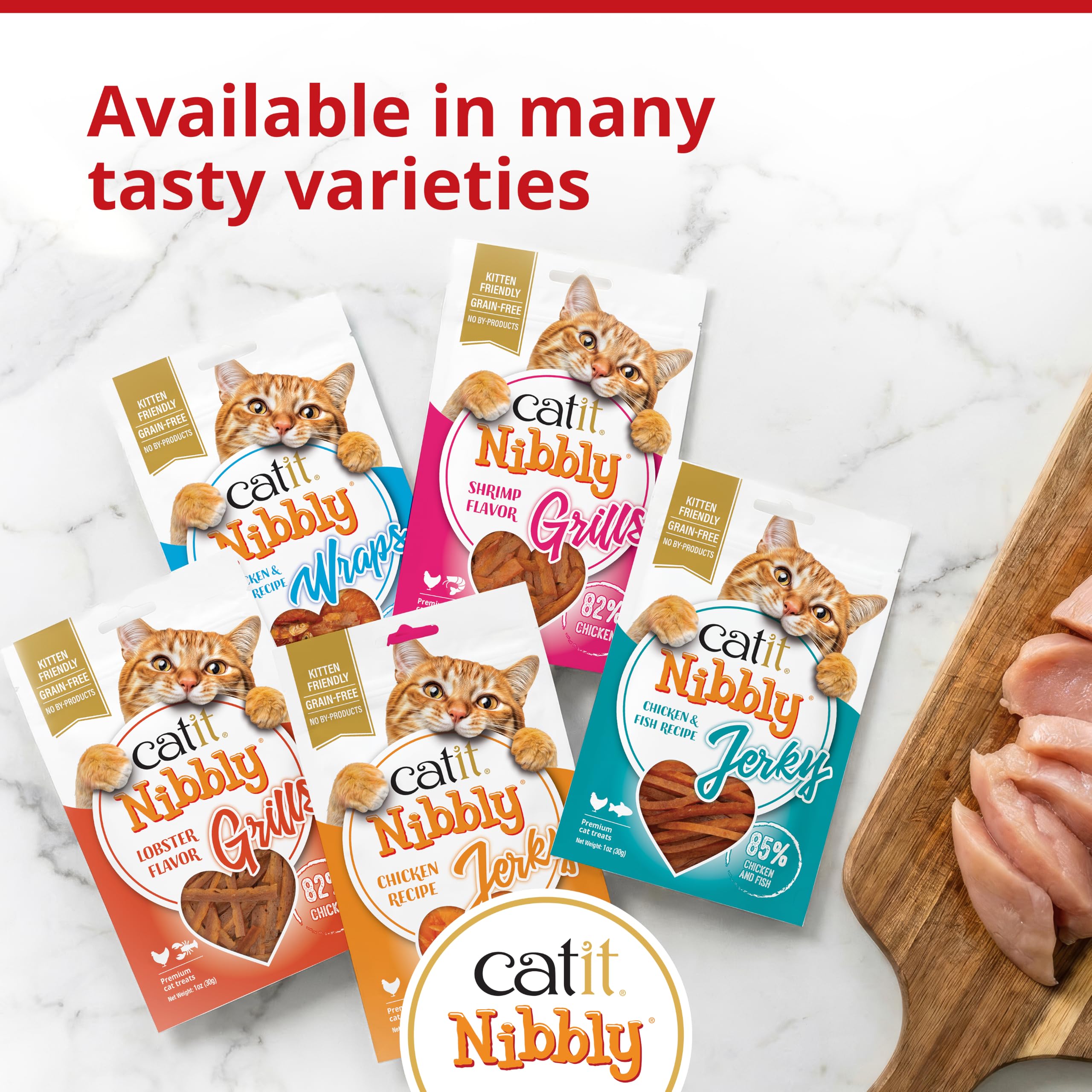 catit-nibbly-jerky-friandises-m-cher-poulet-et-poisson-pour-chat-30-g image 7