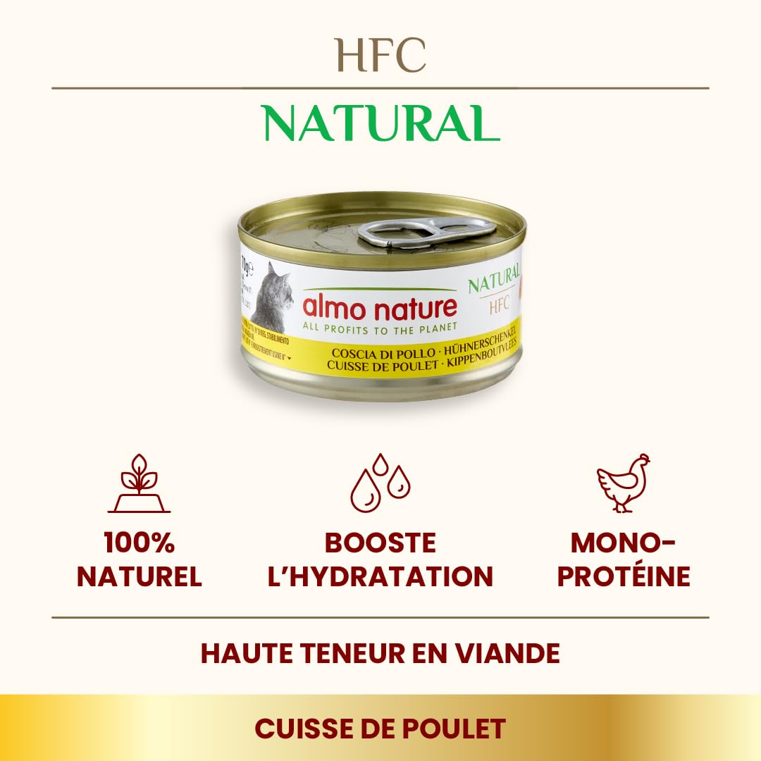 almo-nature-hfc-natural-cuisse-de-poulet-lot-de-24-bo-tes-de-70-g image 2