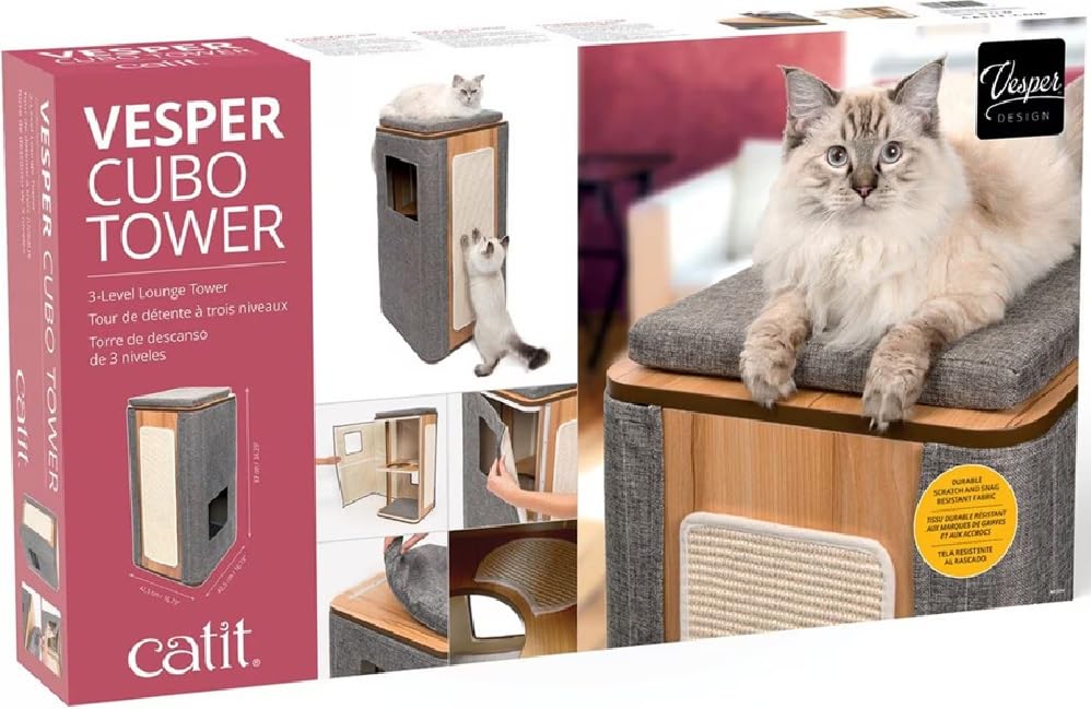 catit-vesper-cubo-tower-arbre-chat-3-niveaux-en-pierre image 7