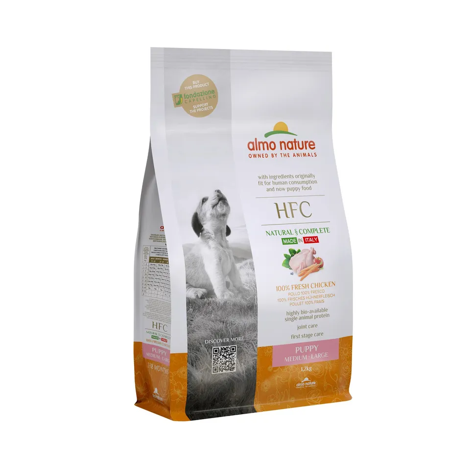 almo-nature-hfc-puppy-m-l-croquettes-pour-chiot-au-poulet-frais-et-riz image 1