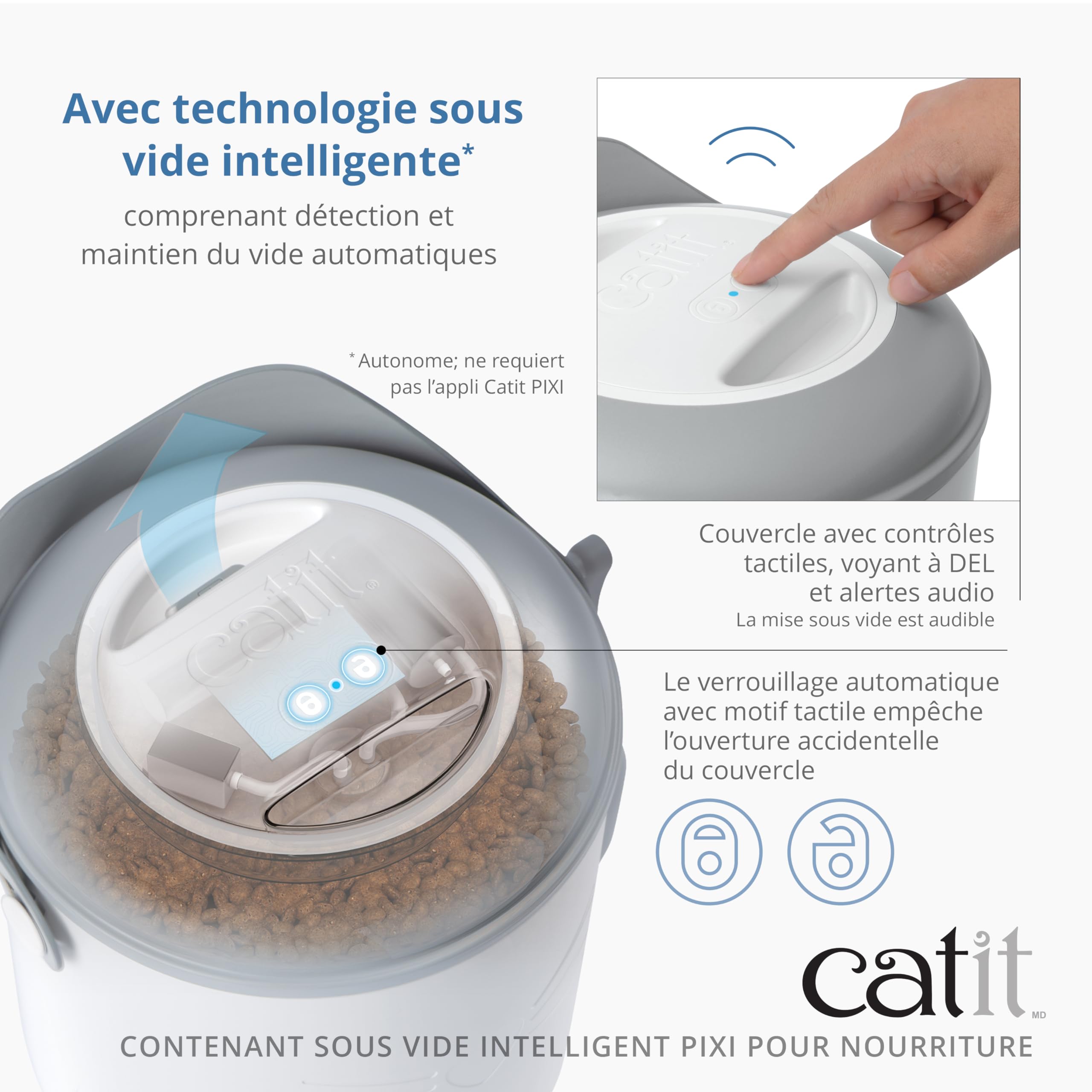 catit-smart-vacuum-conteneur-herm-tique-pour-croquettes-chat-et-chien-conservati image 5