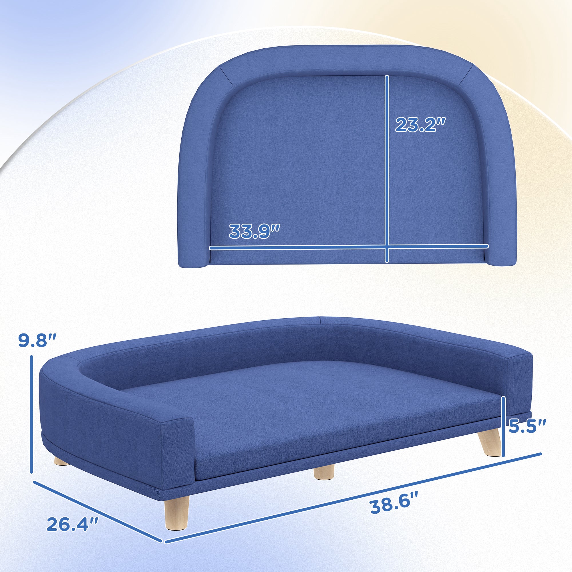 pawhut-canap-lit-pour-chiens-grandes-tailles-bleu-moelleux image 6