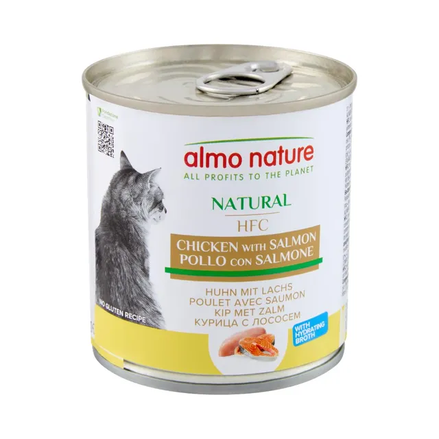 almo-nature-hfc-natural-poulet-et-saumon-nourriture-humide-chat-12-x-280-g image 1