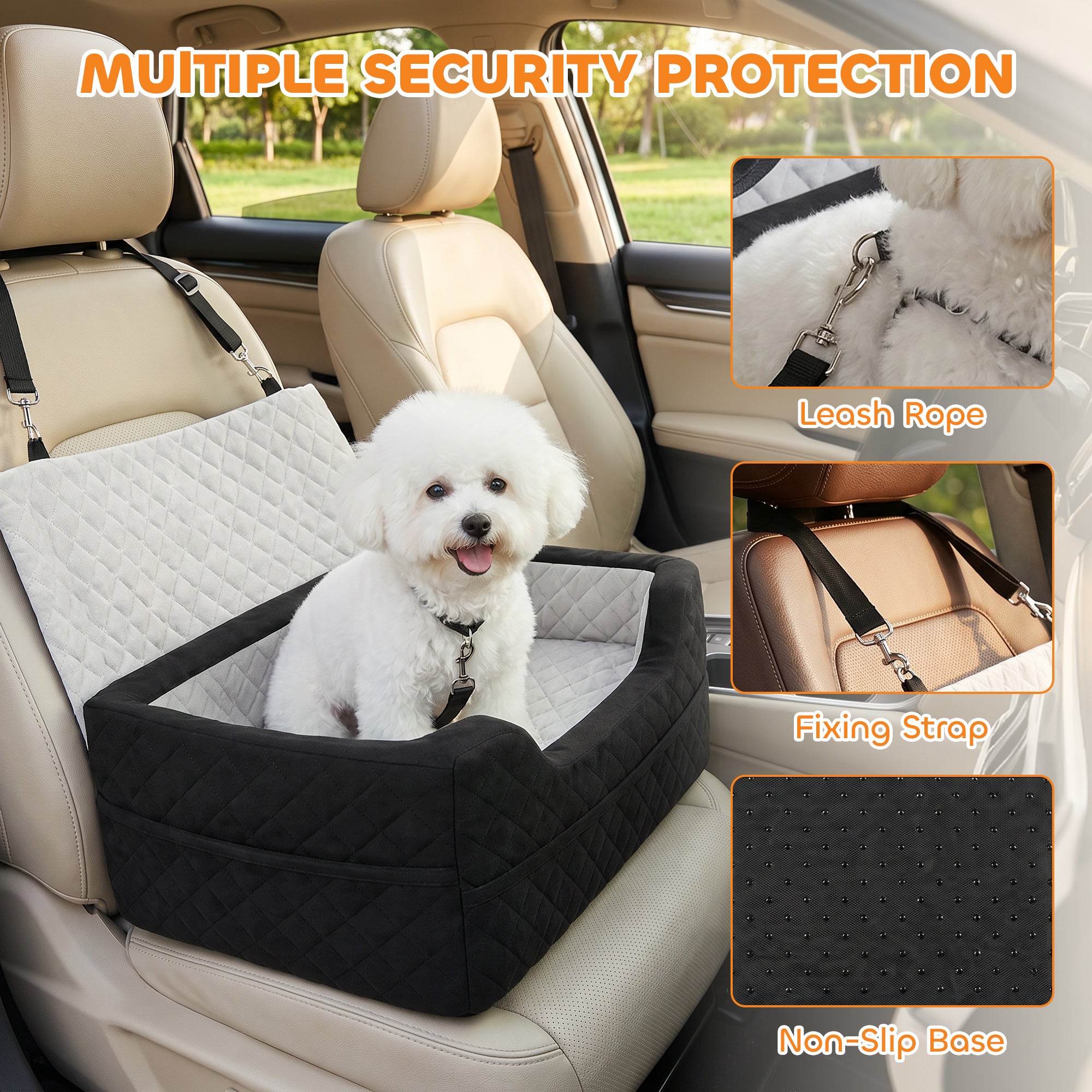 pawhut-si-ge-auto-rehausseur-pour-chien-petit-chien-moins-de-10kg-lit-de-voyage- image 6