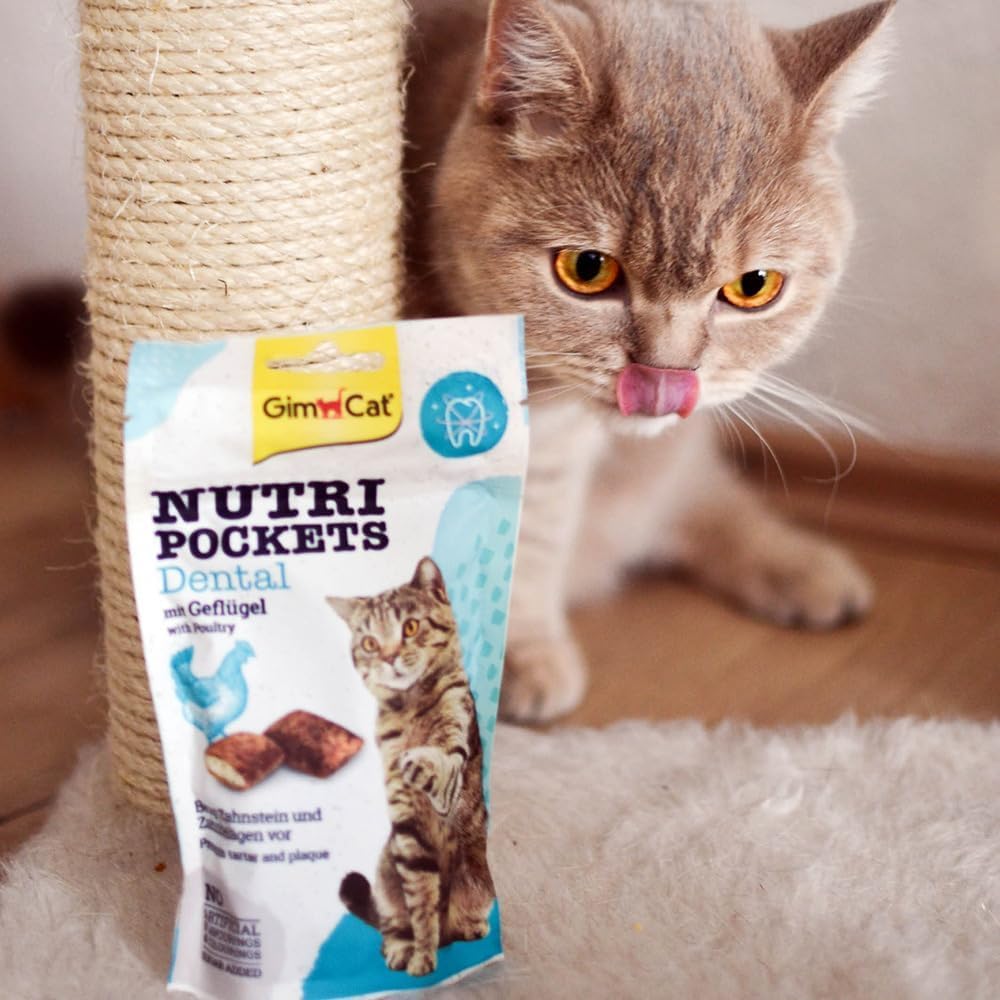 gimcat-nutri-pockets-dental-snack-chat-volaille-60-g image 4