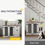 pawhut-niche-chien-d-int-rieur-blanche-double-porte-avec-tiroir-pour-chiens-moye image 6