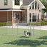 pawhut-chenil-ext-rieur-13-1-x-7-5-x-6-grillag-galvanis-avec-serrure image 3