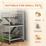 pawhut-cage-5-tages-127-cm-petits-animaux-avec-4-portes-et-plateau-amovible-gris image 5