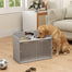 pawhut-station-d-alimentation-sur-lev-e-pour-grands-chiens-avec-rangement-gris image 3