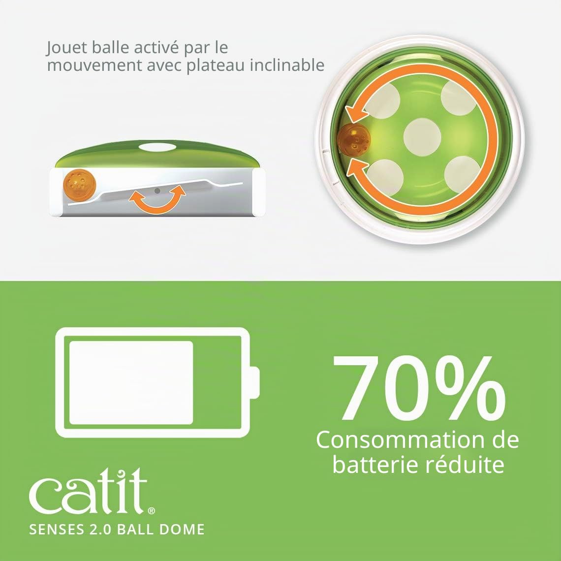 catit-senses-2-0-balle-d-me-jouet-interactif-pour-chat-blanc-vert image 3