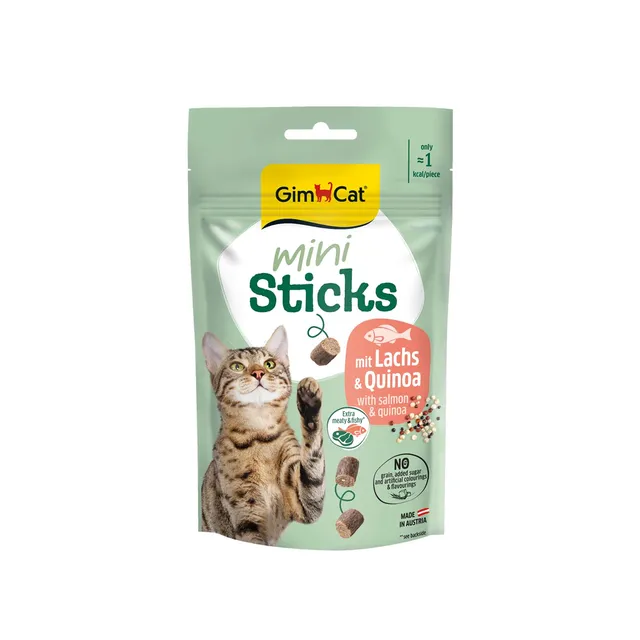 gimcat-mini-b-tonnets-saumon-quinoa-snack-pour-chat-sans-c-r-ales-1-sachet-de-50 image 1