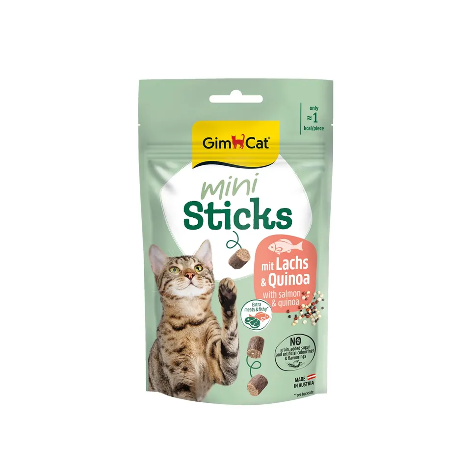 gimcat-mini-b-tonnets-saumon-quinoa-snack-pour-chat-sans-c-r-ales-1-sachet-de-50 image 1