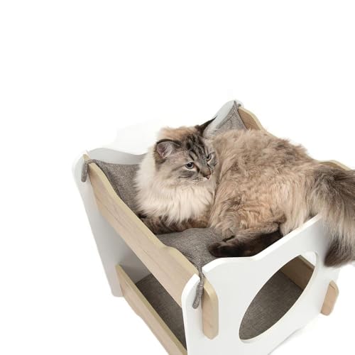 catit-vesper-cabana-blanc-ch-ne-meuble-2-tages-avec-hamac-pour-chat image 7