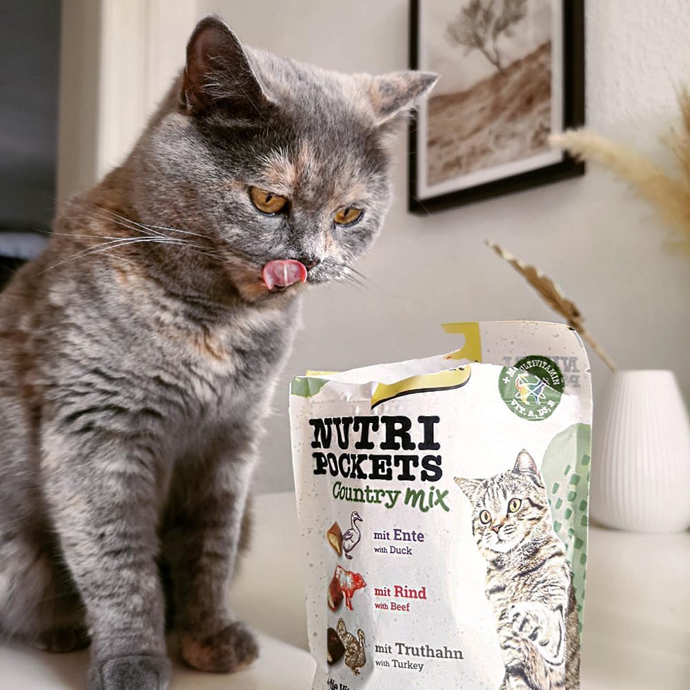 gimcat-nutri-pockets-country-mix-150-g-snack-croustillant-canard-b-uf-dinde image 4