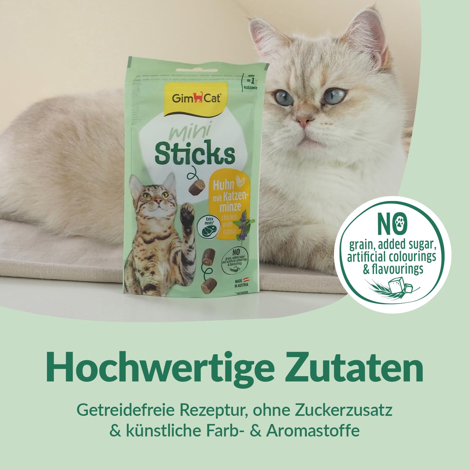 gimcat-mini-sticks-poulet-avec-herbe-chat-friandise-pour-chat-50-g image 5