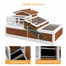 pawhut-maison-tortue-bois-2-tages-3-pi-ces-44-avec-balcon-et-toit-ouvrable-caf image 8