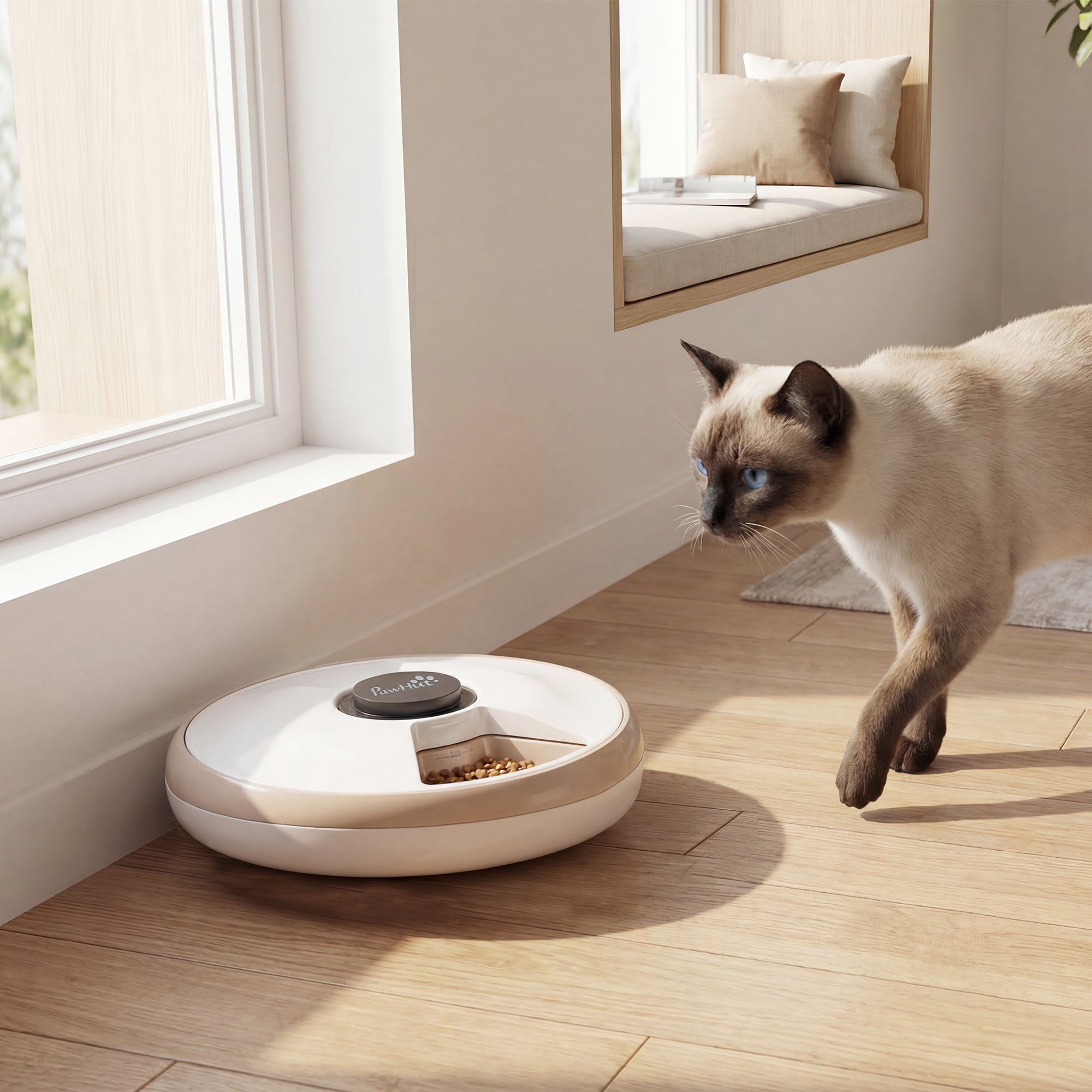 pawhut-distributeur-automatique-6-repas-pour-chat-avec-cran-led-et-pain-de-glace image 4
