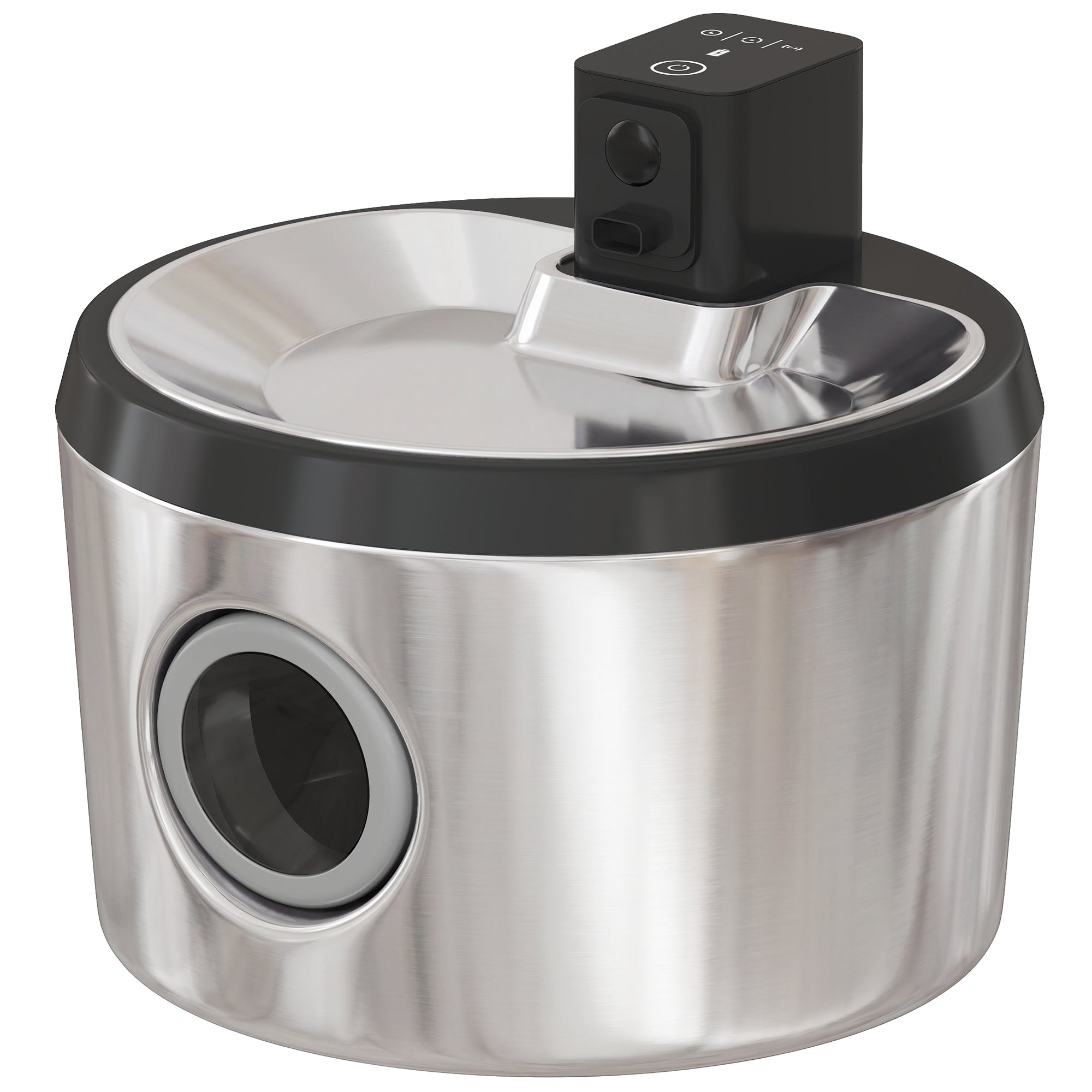 pawhut-fontaine-eau-sans-fil-inox-4l-avec-d-tecteur-de-mouvement-6-filtres image 2