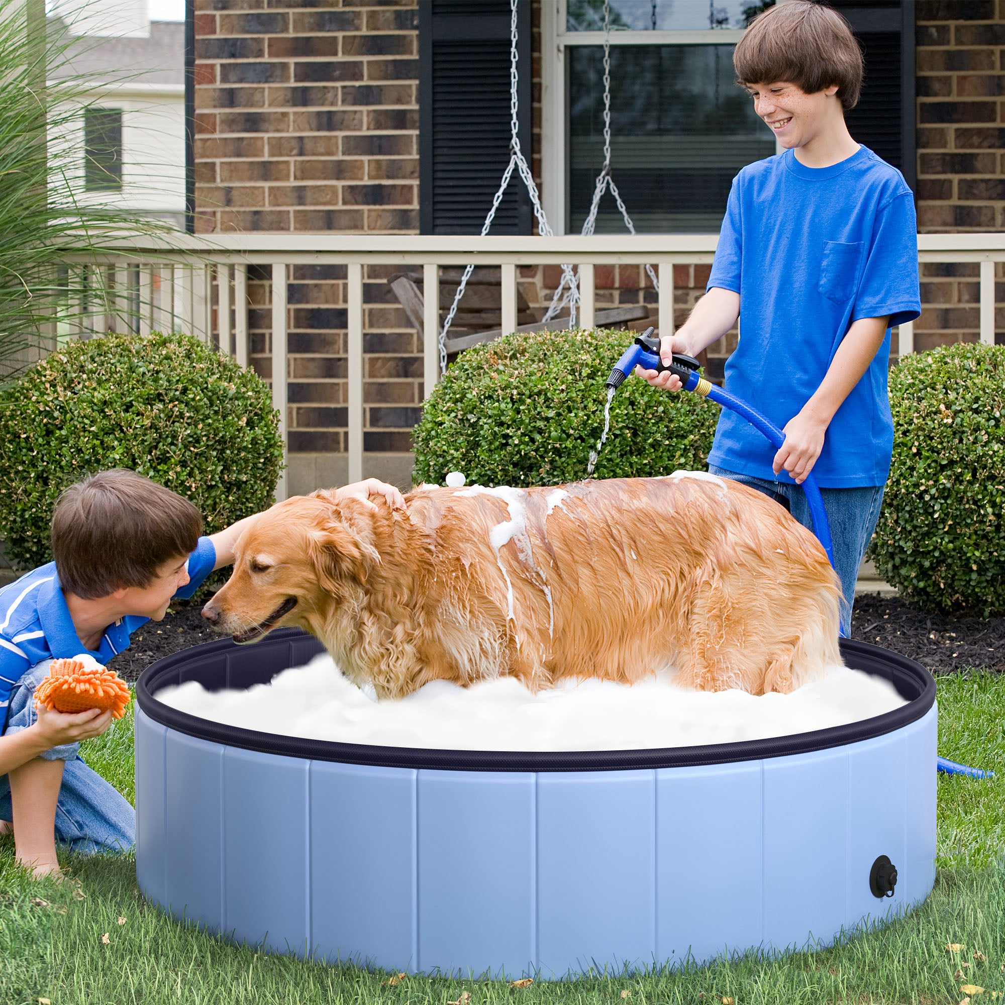 pawhut-piscine-pour-chien-pliable-120-x-30-cm-bleue-antid-rapante image 3
