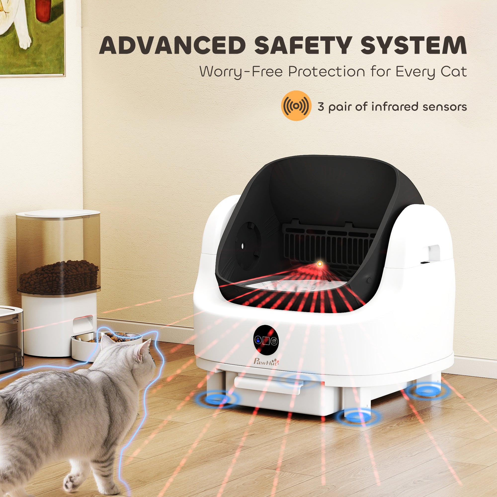 pawhut-liti-re-autonettoyante-ouverture-dessus-pour-chats-seniors image 6