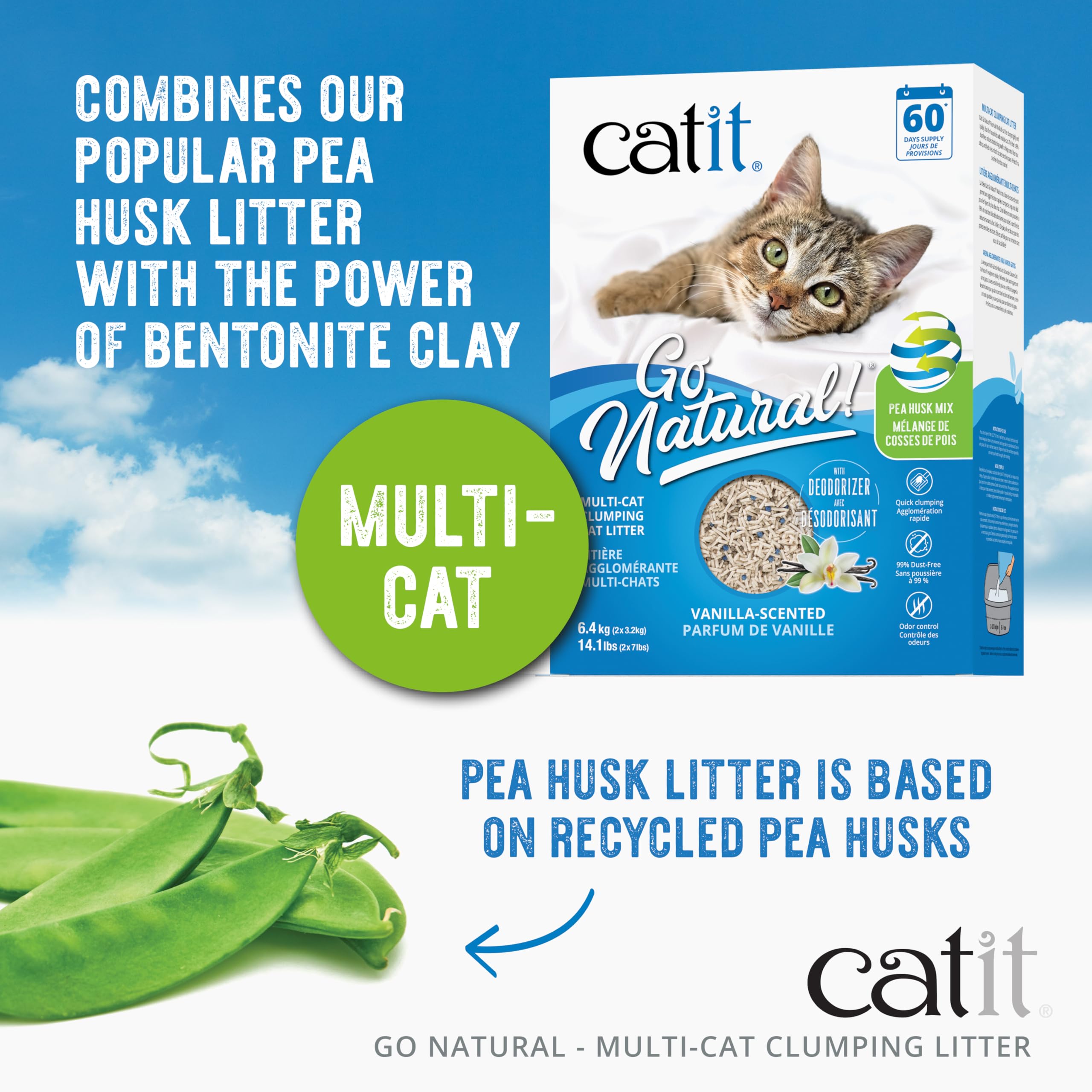 catit-go-natural-liti-re-agglom-rante-multi-chats-vanille image 2