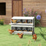 pawhut-pondoir-poules-bois-8-compartiments-2-bacs-ufs-gris-16-32-poules image 3