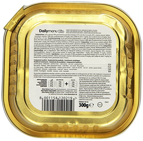 almo-nature-bio-organic-p-t-humide-pour-chiens-adultes-au-poulet-9-x-300-g image 4