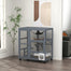 pawhut-maison-pour-chat-int-rieur-bois-39-avec-roulettes-3-plateformes-et-hamac- image 3