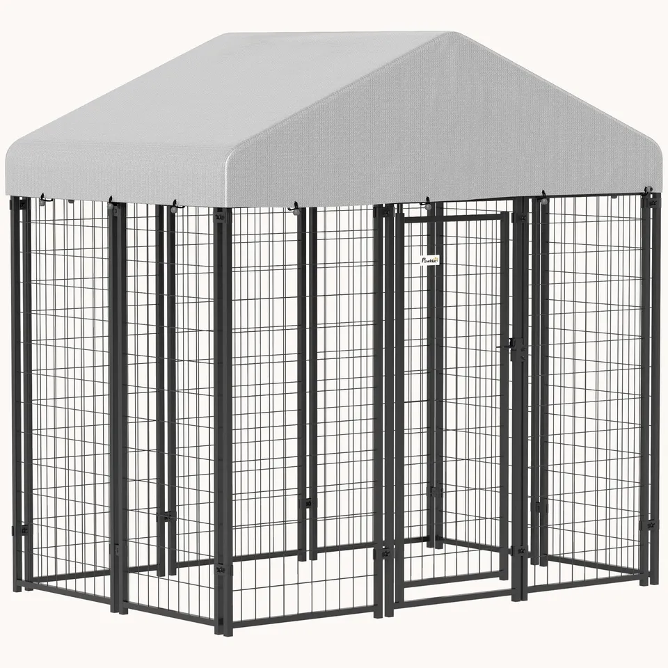 pawhut-chenil-ext-rieur-avec-toit-s-curis-5-9-x-4-x-6-pour-chiens-moyens image 1