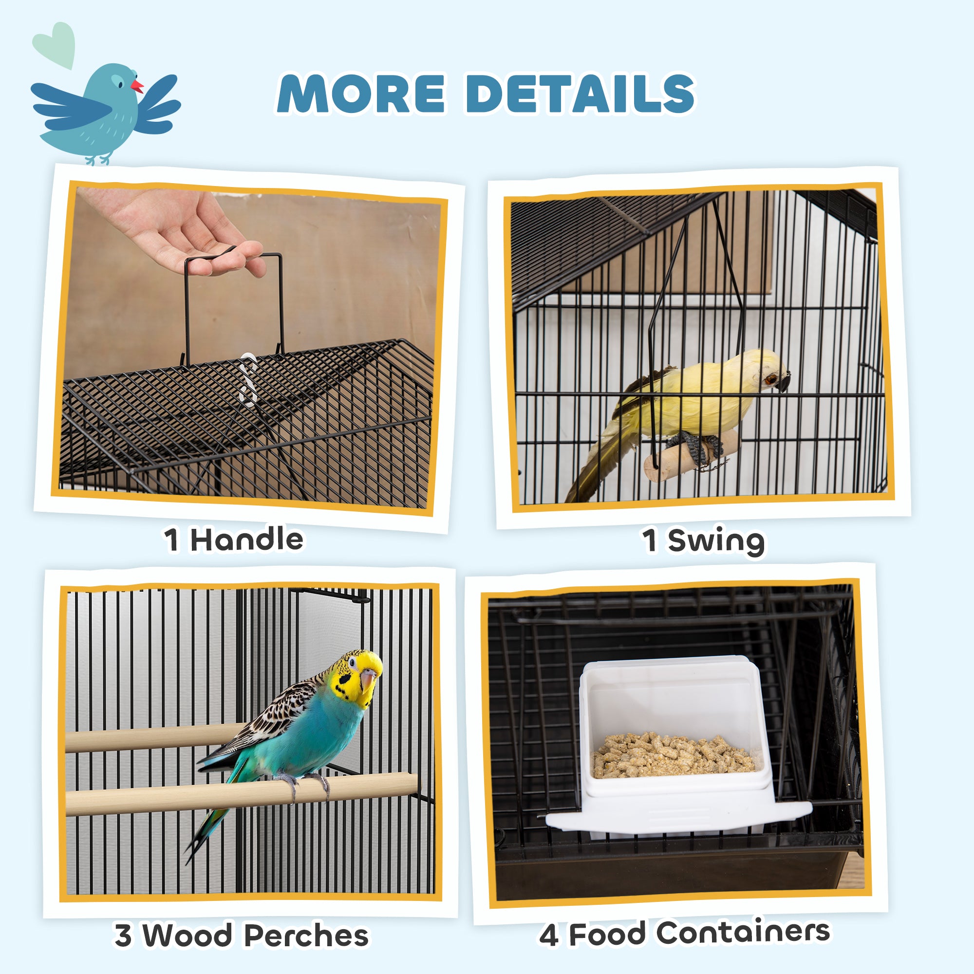 pawhut-cage-oiseau-acier-avec-acc-s-facile-pour-perruches-43-x-32-5-x-104-cm image 6