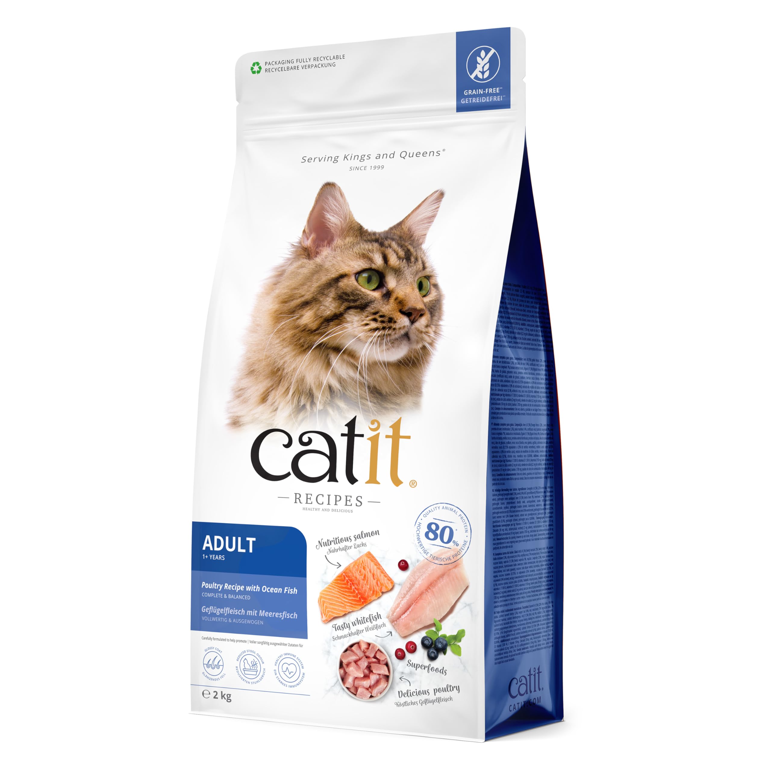 catit-recipes-adulte-poisson-de-mer-pour-chat-croquettes-2-kg image 1
